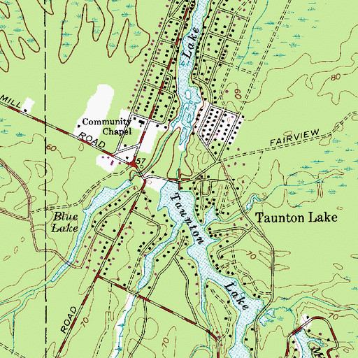 Topographic Map of Breakneck Dam, NJ