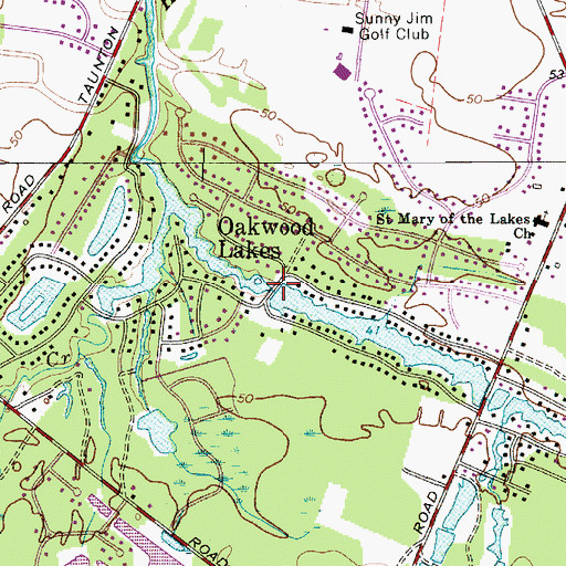 Topographic Map of Timber Lake Dam, NJ