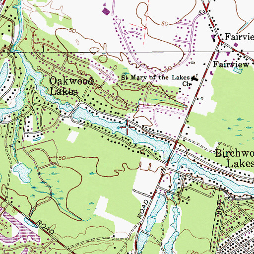 Topographic Map of Timber Lake, NJ