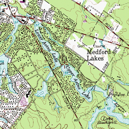 Topographic Map of Upper Aetna Lake Dam, NJ