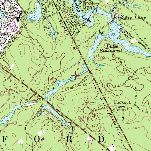 Topographic Map of Upper Stokes Dam, NJ