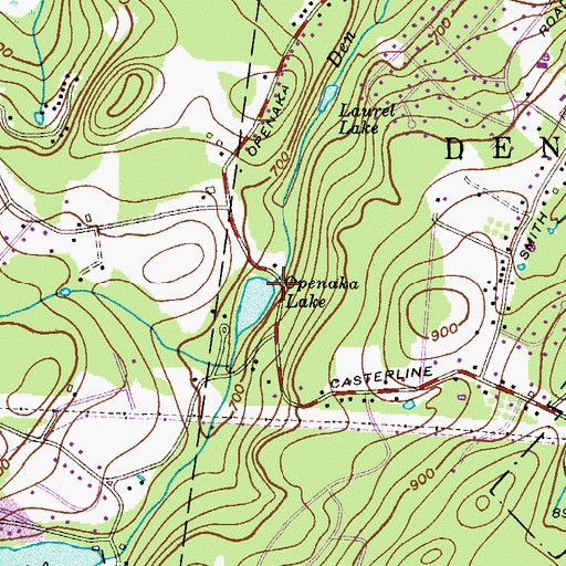 Topographic Map of Openaka Lake Dam, NJ