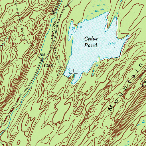 Topographic Map of Cedar Pond Dam, NJ