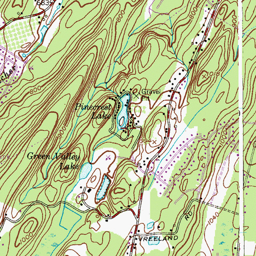 Topographic Map of Pinecrest Dam, NJ