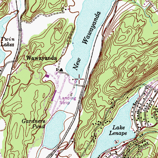 Topographic Map of New Wawayanda Lake Dam, NJ