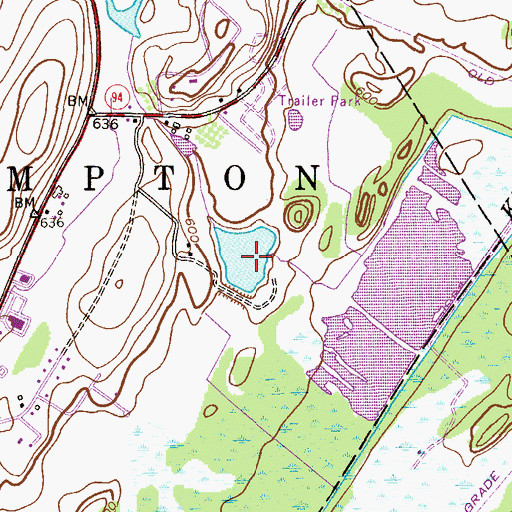 Topographic Map of Reynolds Lake, NJ