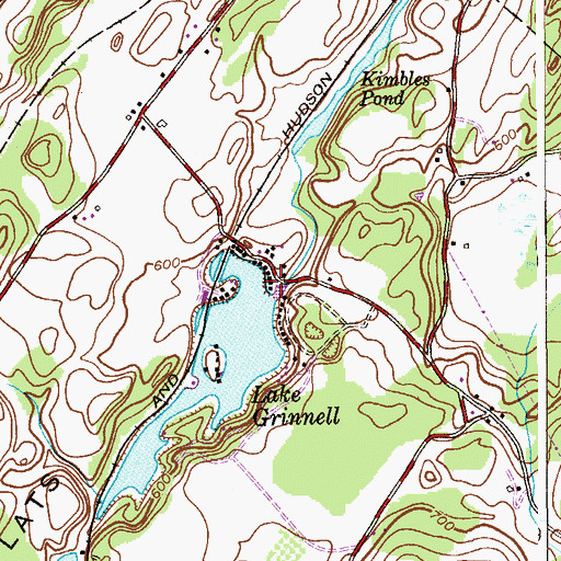 Topographic Map of Lake Grinnell Dam, NJ