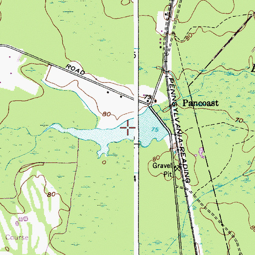 Topographic Map of Pancoast Mill Pond, NJ