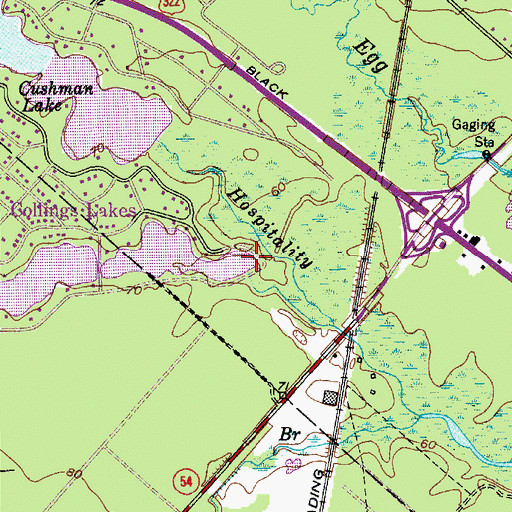 Topographic Map of Lake Albert, NJ