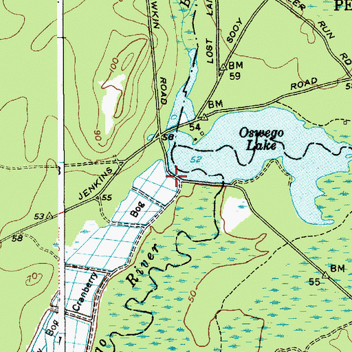Topographic Map of Oswego Dam, NJ