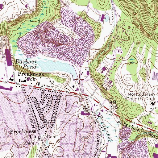 Topographic Map of Barbour Mill Dam, NJ