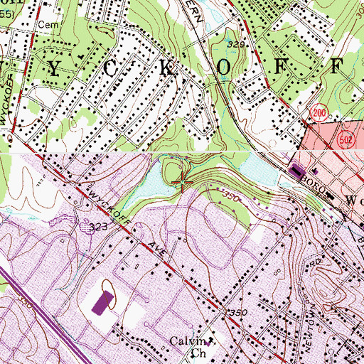 Topographic Map of Rambaut Dam, NJ