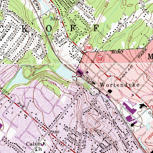 Topographic Map of Maple Lake, NJ