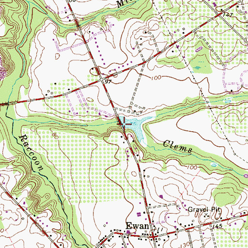 Topographic Map of Kincaid Lake Dam, NJ