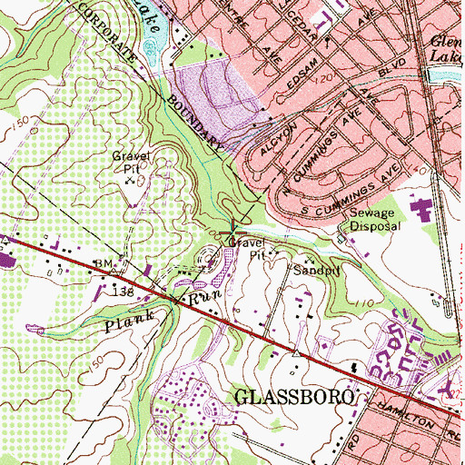 Topographic Map of Rough Acres Dam, NJ