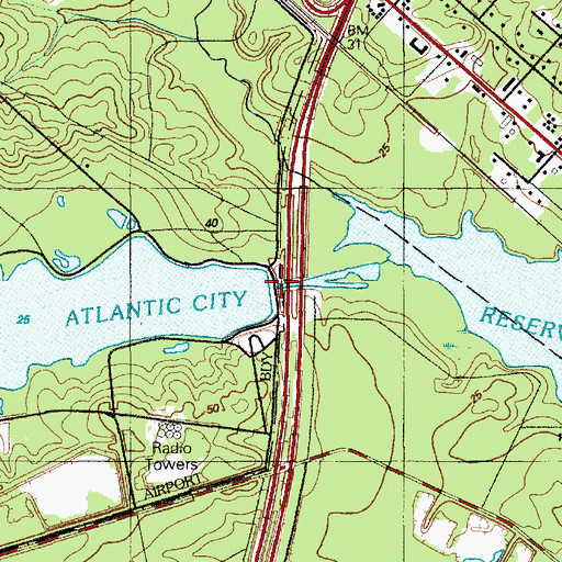 Topographic Map of Doughty Pond Upper Dam, NJ
