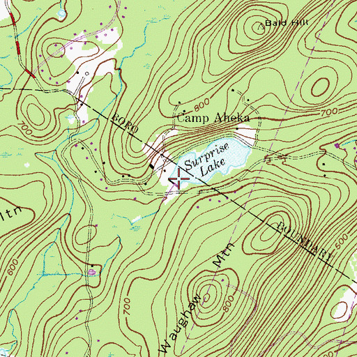 Topographic Map of Surprise Lake Dam, NJ