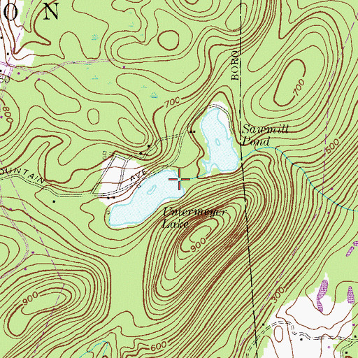 Topographic Map of Untermeyer Dam, NJ