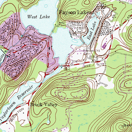 Topographic Map of Fayson Lakes Lower Dam, NJ