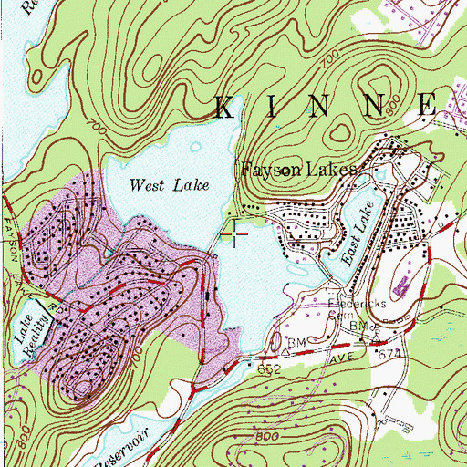 Topographic Map of West Lake Dam, NJ