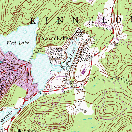 Topographic Map of East Lake Dam, NJ