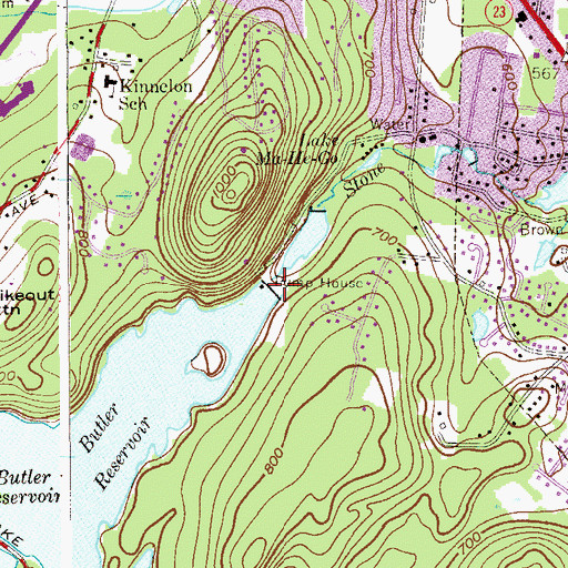 Topographic Map of Kakeout Dam, NJ