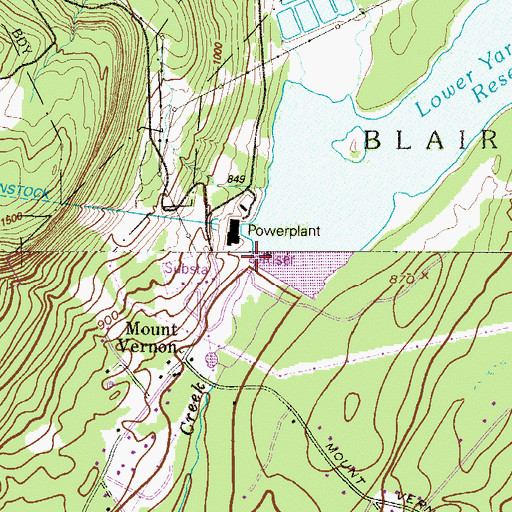 Topographic Map of Lower Reservoir Dam, NJ