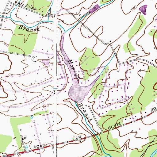 Topographic Map of Stony Brook Fourteen Basin, NJ