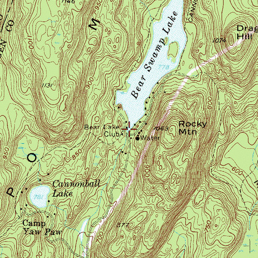 Topographic Map of Bear Swamp Lake Dam, NJ