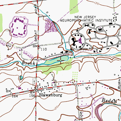 Topographic Map of Sylvan Lake, NJ