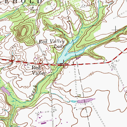 Topographic Map of Red Valley Dam, NJ