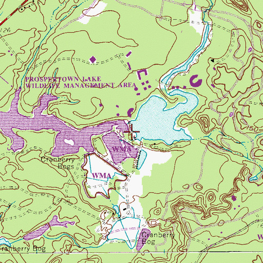 Topographic Map of Lahaway Plantation Dam, NJ