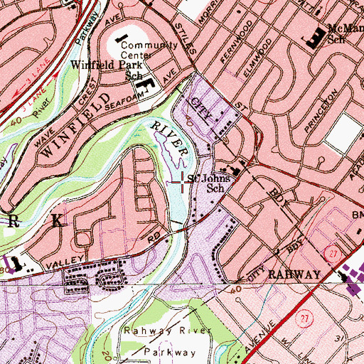 Topographic Map of Jacksons Pond, NJ