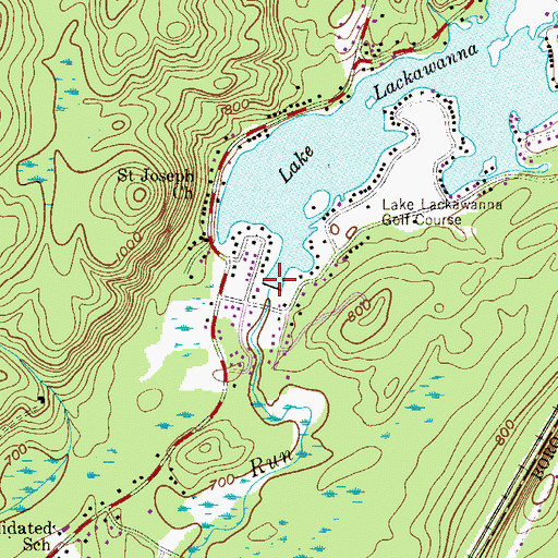 Topographic Map of Lake Lackawanna Dam, NJ