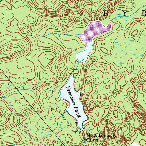 Topographic Map of Frenches Pond Dam, NJ