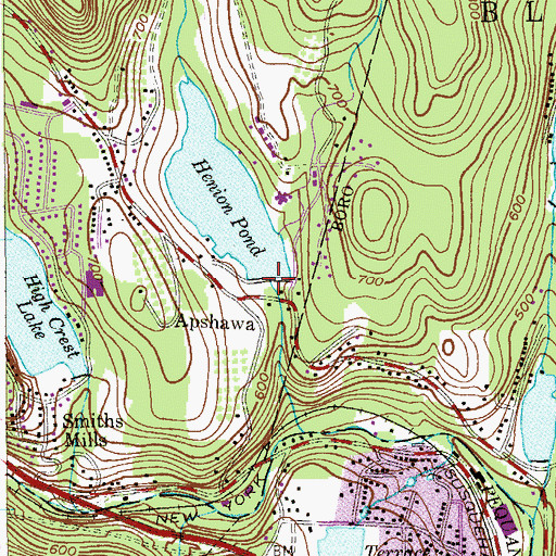 Topographic Map of Henion Pond Dam, NJ