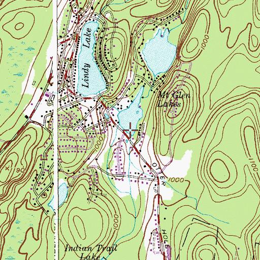 Topographic Map of Upper Mount Glen Lake Dam, NJ