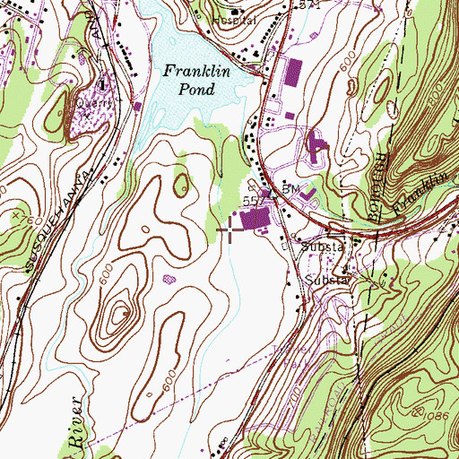 Topographic Map of Lake Sonoma Dam, NJ
