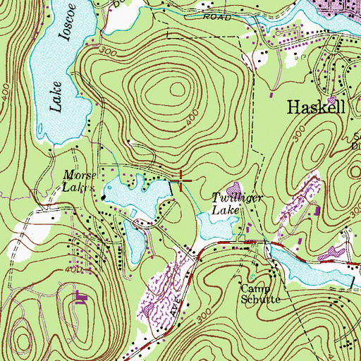 Topographic Map of Morse Lakes Dam, NJ