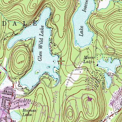 Topographic Map of Glen Wild Lake Dam, NJ