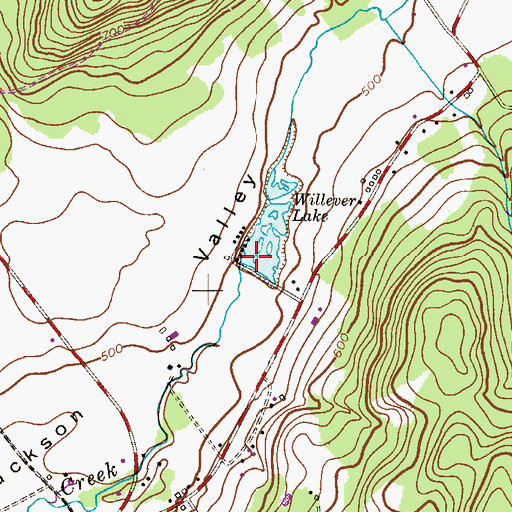 Topographic Map of Willever Lake Dam, NJ