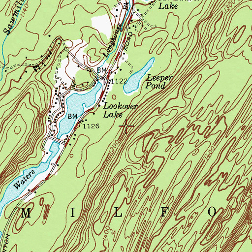Topographic Map of Lookover Lake Dam, NJ