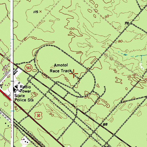 Topographic Map of Amotol Race Track, NJ