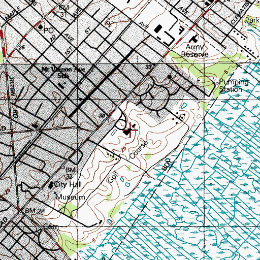 Topographic Map of Atlantic City Country Club, NJ