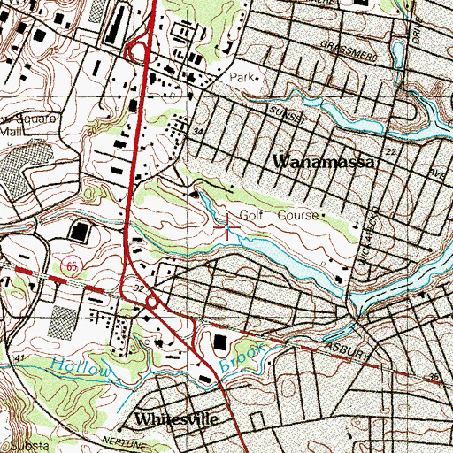 Topographic Map of Colonial Terrace Golf Club, NJ