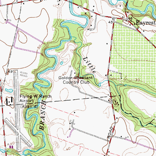 Topographic Map of Golden Pheasant Country Club, NJ