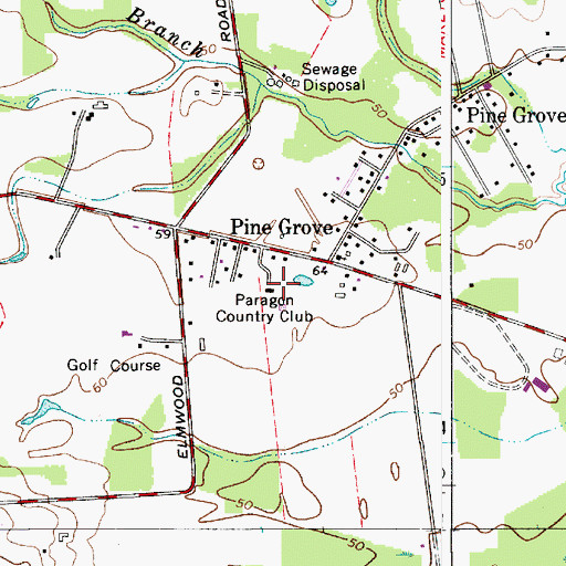 Topographic Map of Paragon Country Club, NJ