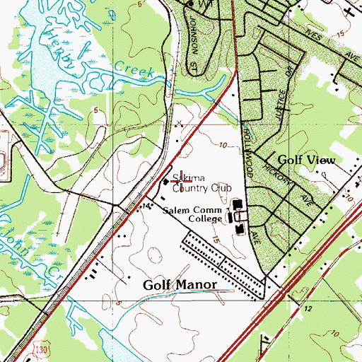 Topographic Map of Sakima Country Club, NJ