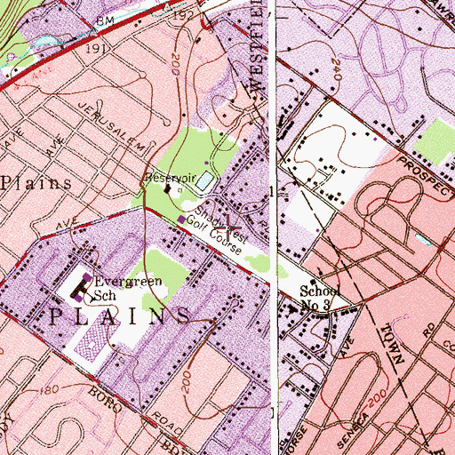 Topographic Map of Scotch Hills Country Club, NJ