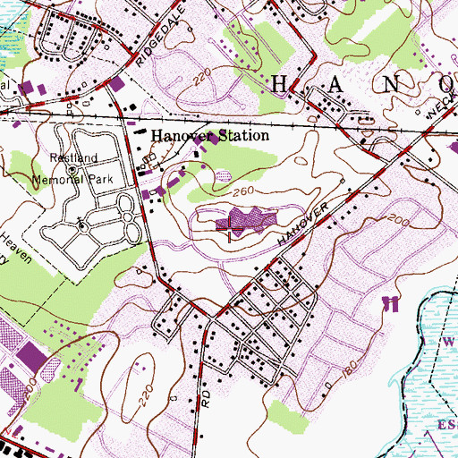 Topographic Map of Valley View Golf Club, NJ